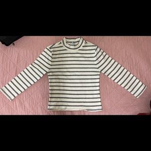 Striped Long sleeve mock shirt
